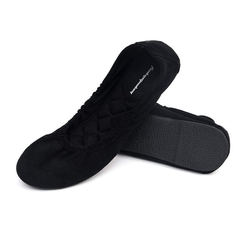 FUNKYMONKEY Women's Ballet Flats Soft Round Toe Comfortable Shoes (8 M US, Black) - Image 1